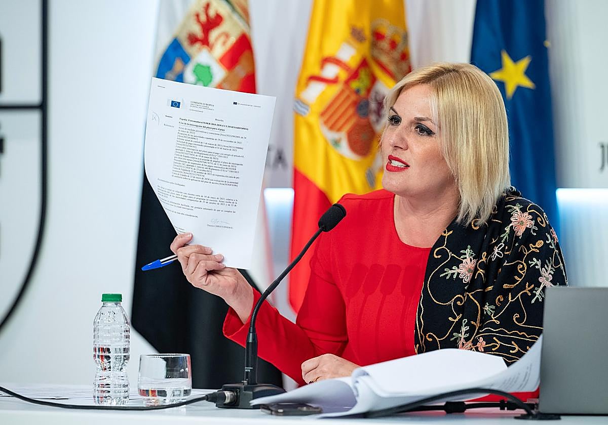 Elena Manzano, en una imagen de archivo, durante una rueda de prensa.