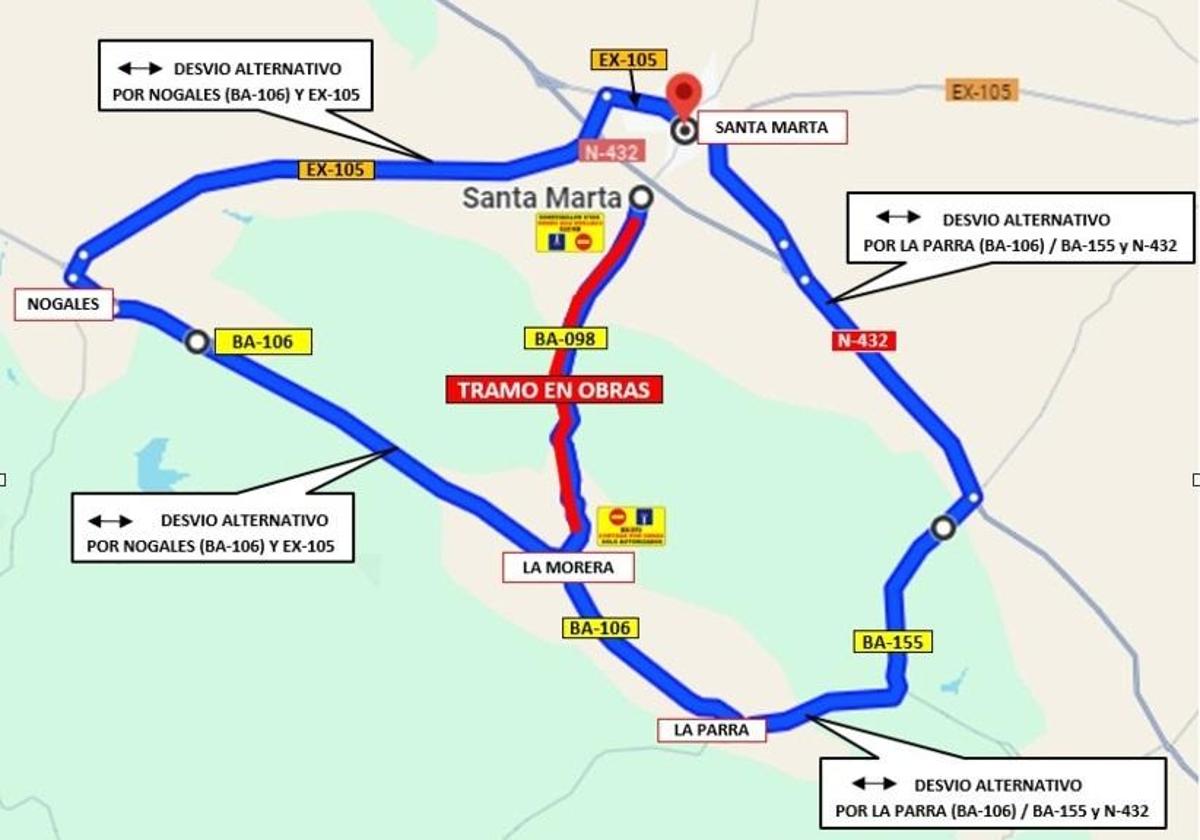 Desvíos alternativos por el corte en la BA-098 hasta el 26 de agosto.