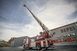Escalas de un camión de bomberos