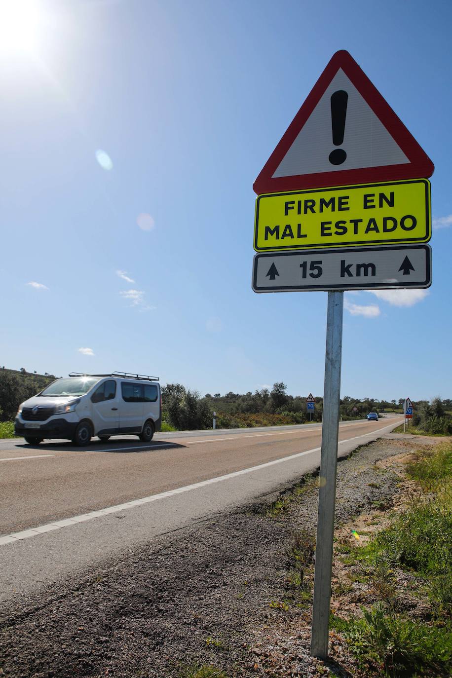 Estado de la carretera Badajoz-Cáceres