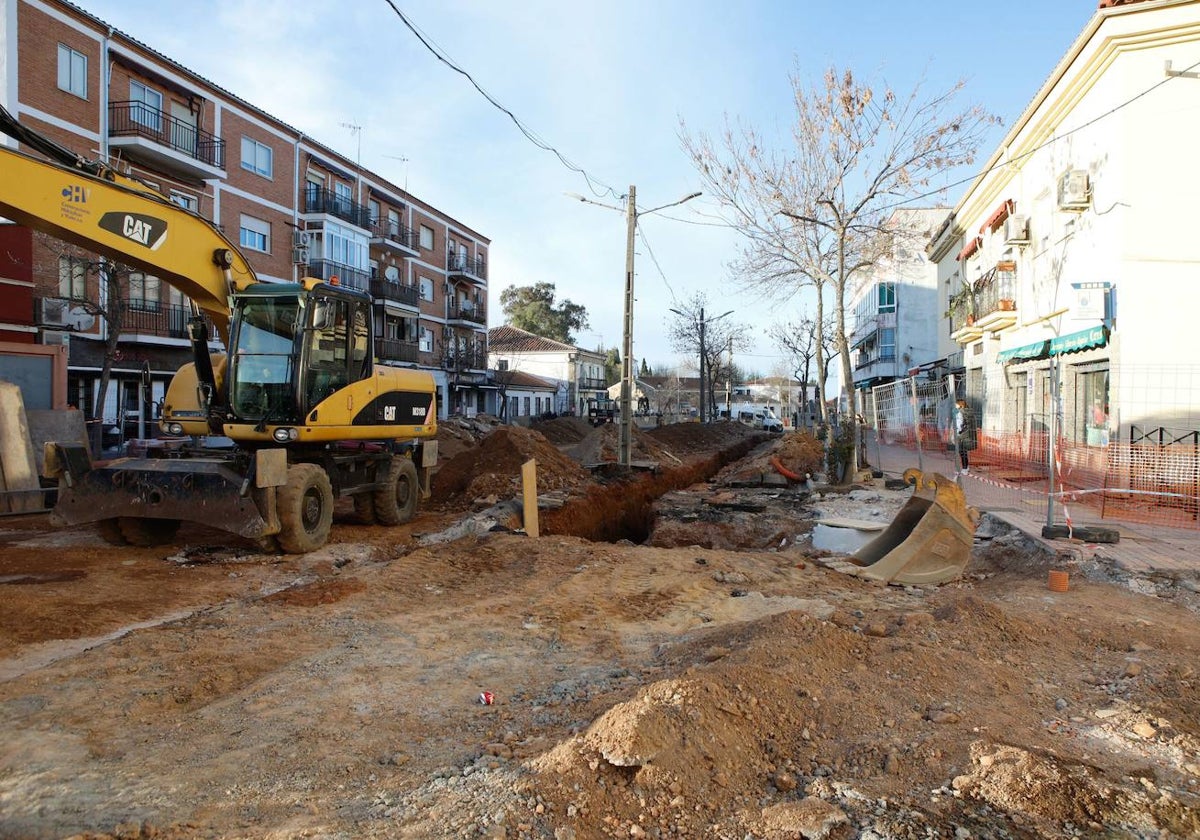 Obras en la ciudad de Cáceres.