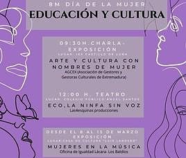 Actividades programadas en Alburquerque con motivo del 8M