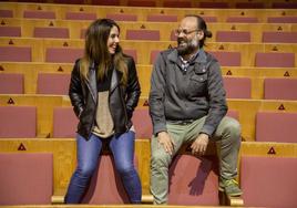 Marta Moreno, de Proyecto Cultura y el actor Francis J. Quirós.