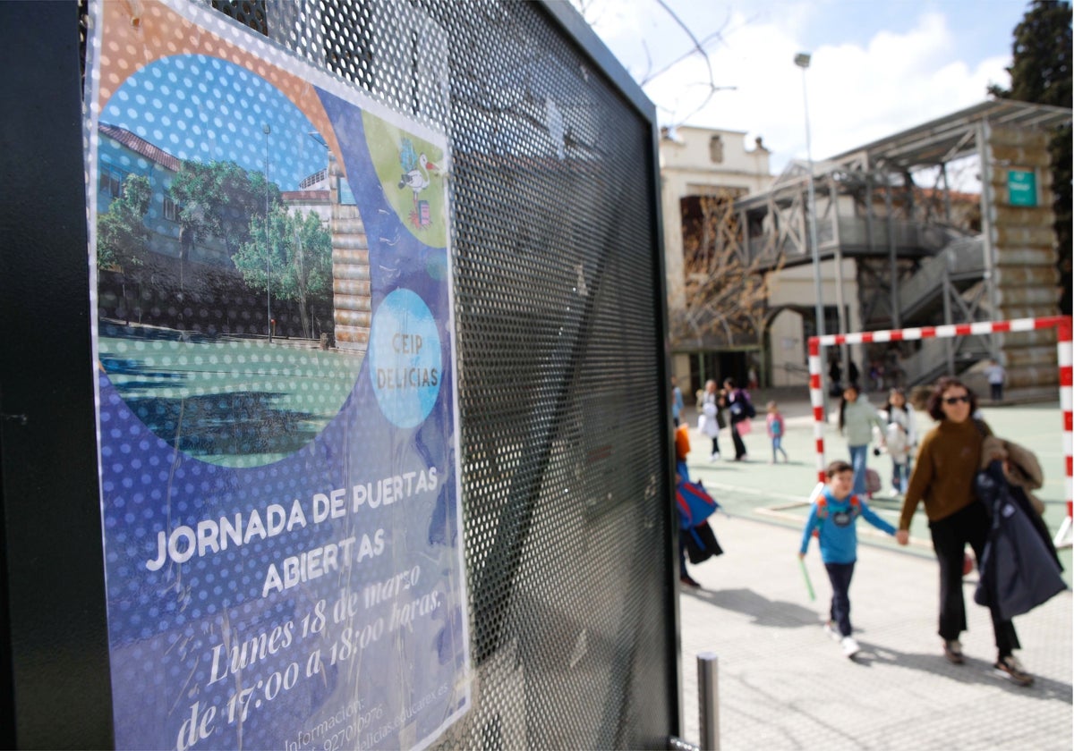 Imagen del colegio público Delicias, que el próximo lunes lleva a cabo sus jornadas de puertas abiertas.