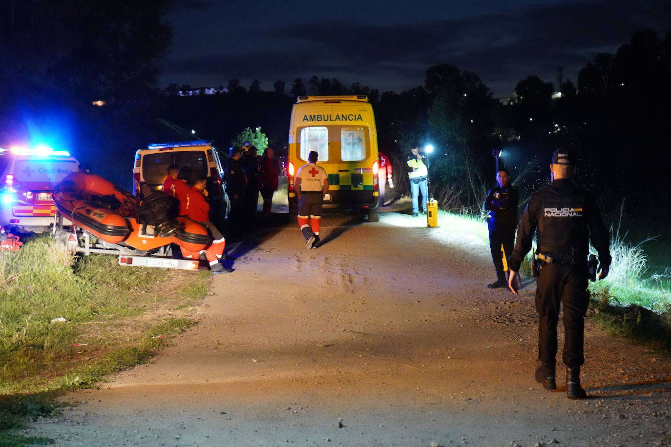 Parte del dispositivo de búsqueda del menor en la zona de Las Crispitas.