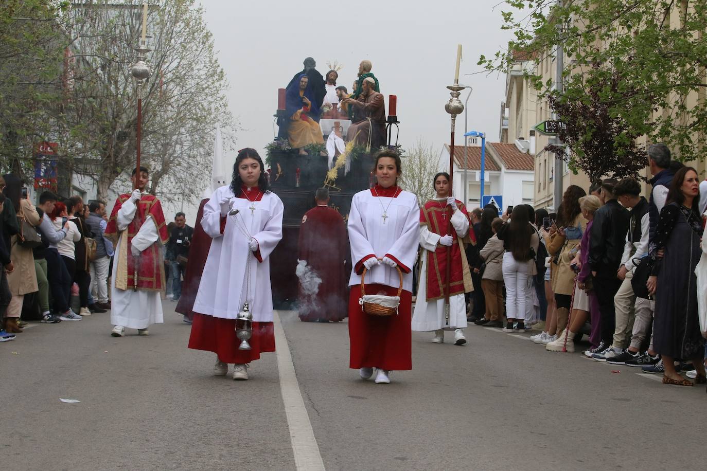 Procesión de la Sagrada Cena con Nuestra Señora del Patrocinio en Mérida
