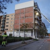 Descartan daños estructurales en el edificio de Cáceres cuya fachada se derrumbó