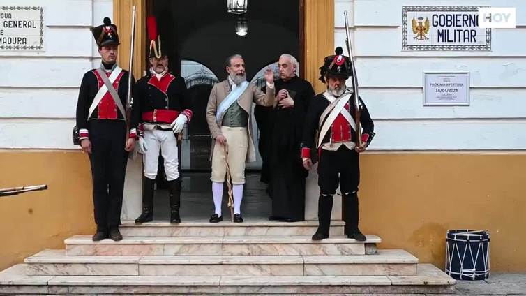 Recreación del levantamiento de la ciudad de Badajoz contra el francés