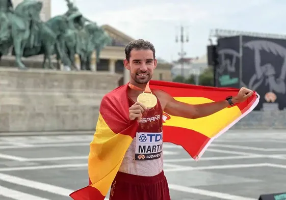 Álvaro Martín en la prueba de 20 kilómetros marcha