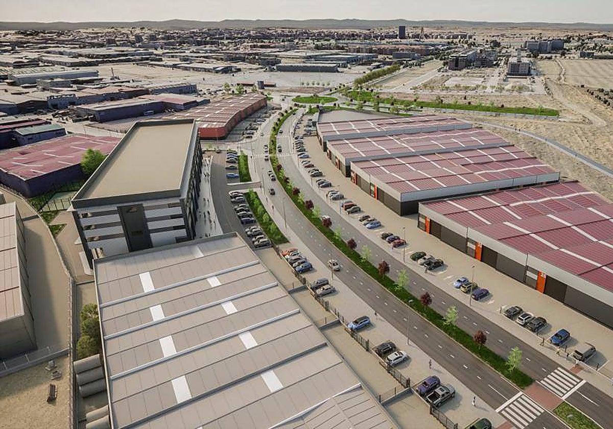 Ampliación de El Nevero, entre el mercadillo (arriba a la izquierda) y el Cuartón Cortijo (arriba a la derecha).