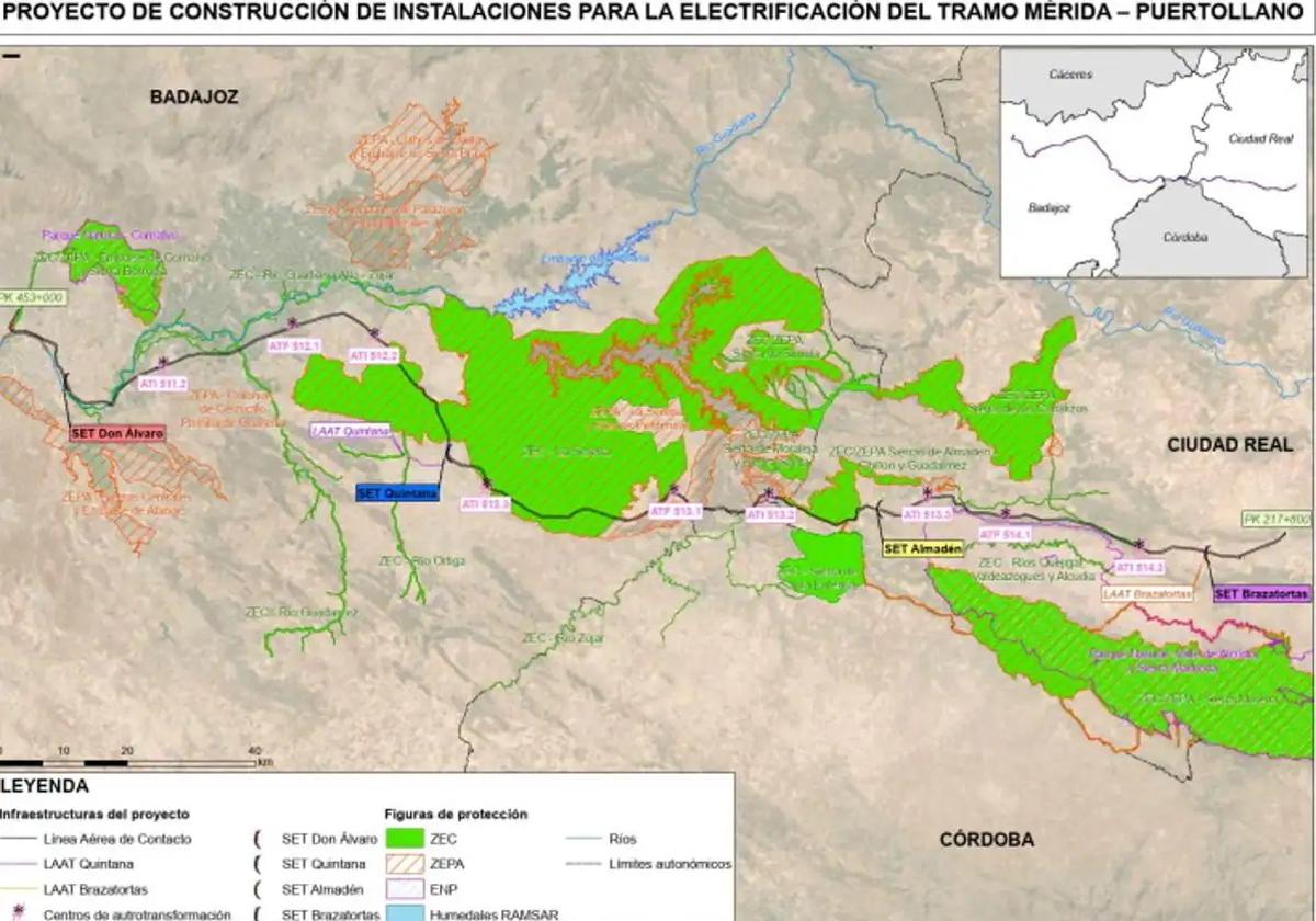 Osuna considera una «magnífica noticia» la electrificación del tramo Mérida-Puertollano