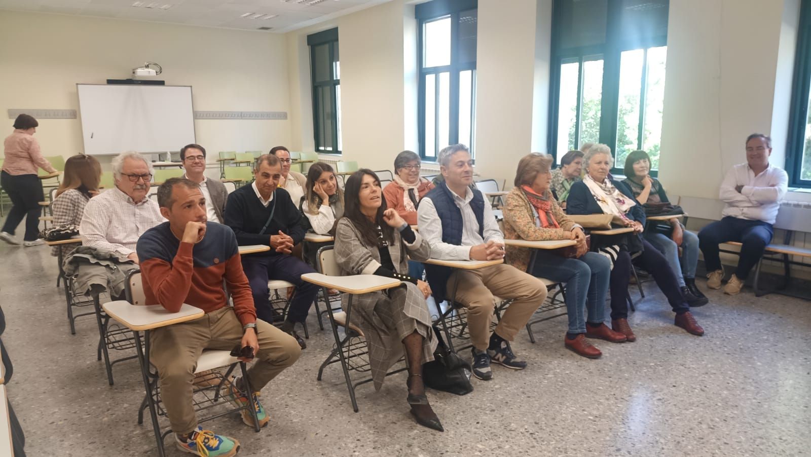 Homenaje a Benito Núñez en el colegio Prácticas.