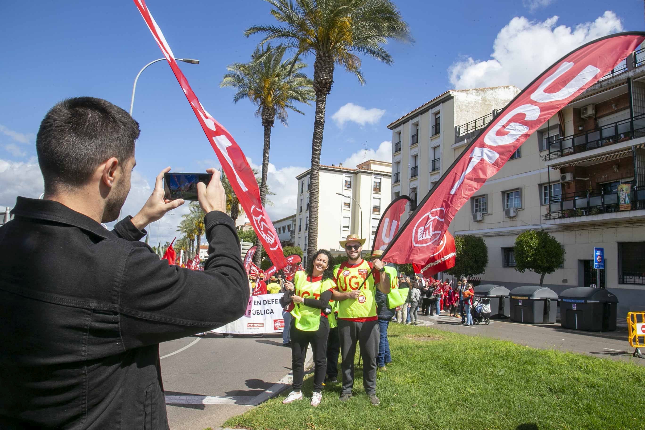 Imágenes de la manifestación del 1 de mayo en Mérida