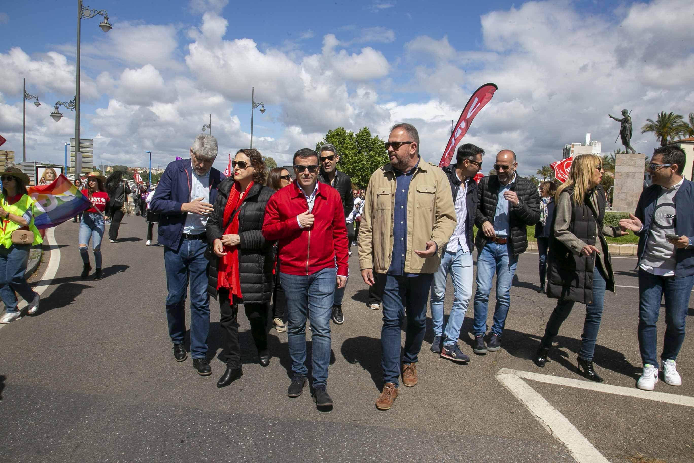 Imágenes de la manifestación del 1 de mayo en Mérida