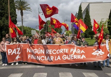 Imágenes de la manifestación del Primero de Mayo en Mérida