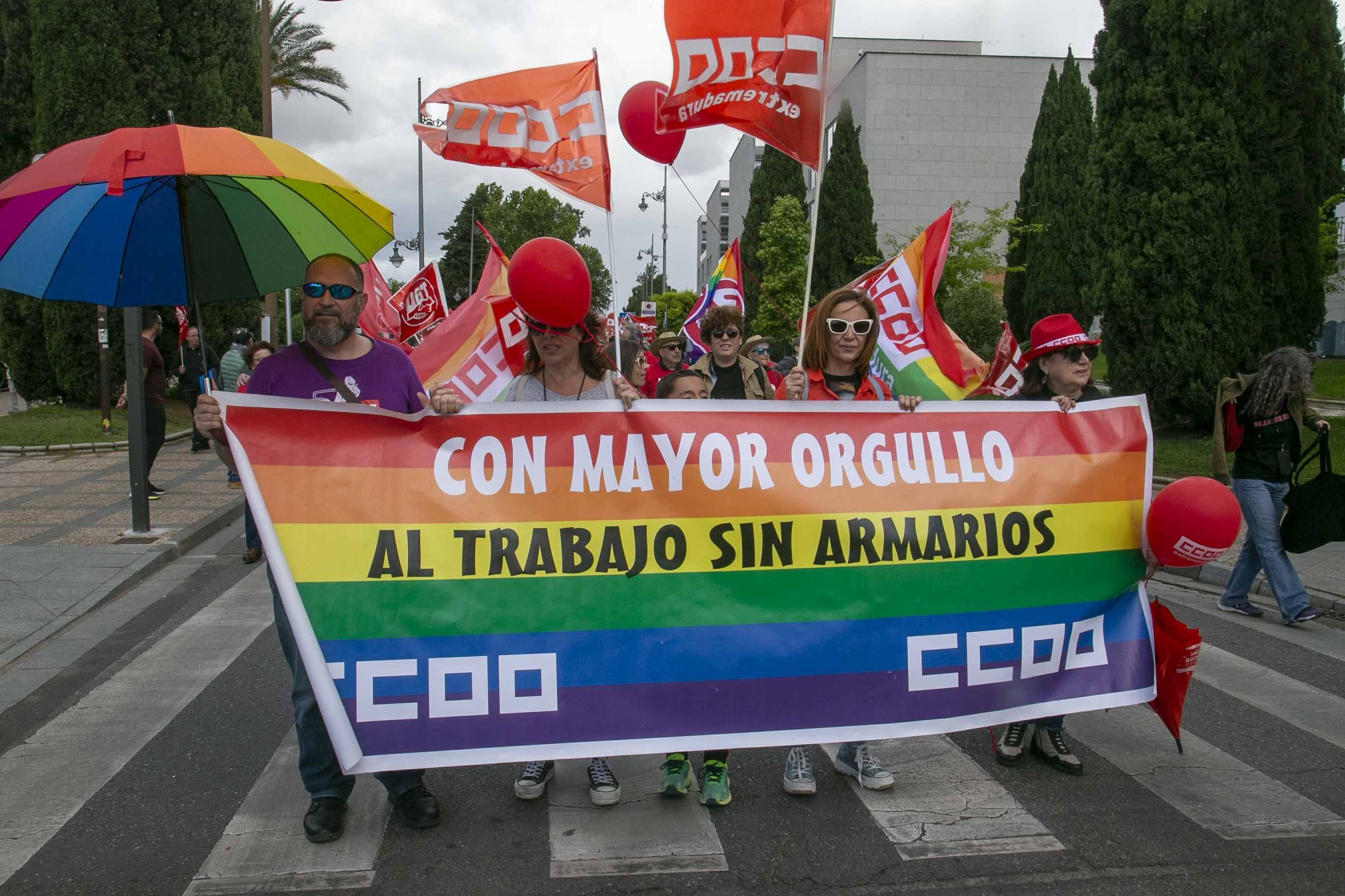 Fotos de la concentración en Mérida por el Primero Mayo