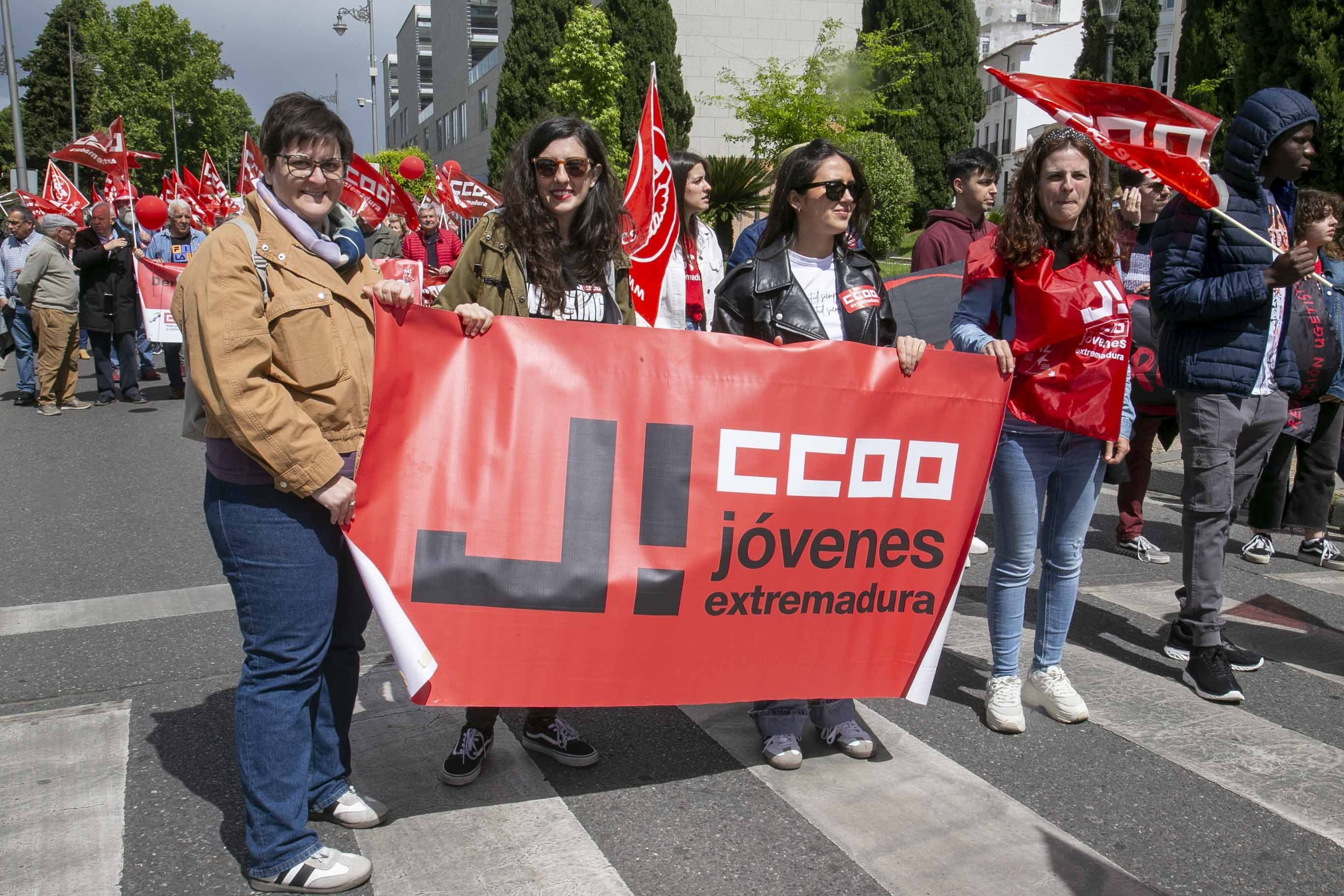 Fotos de la concentración en Mérida por el Primero Mayo