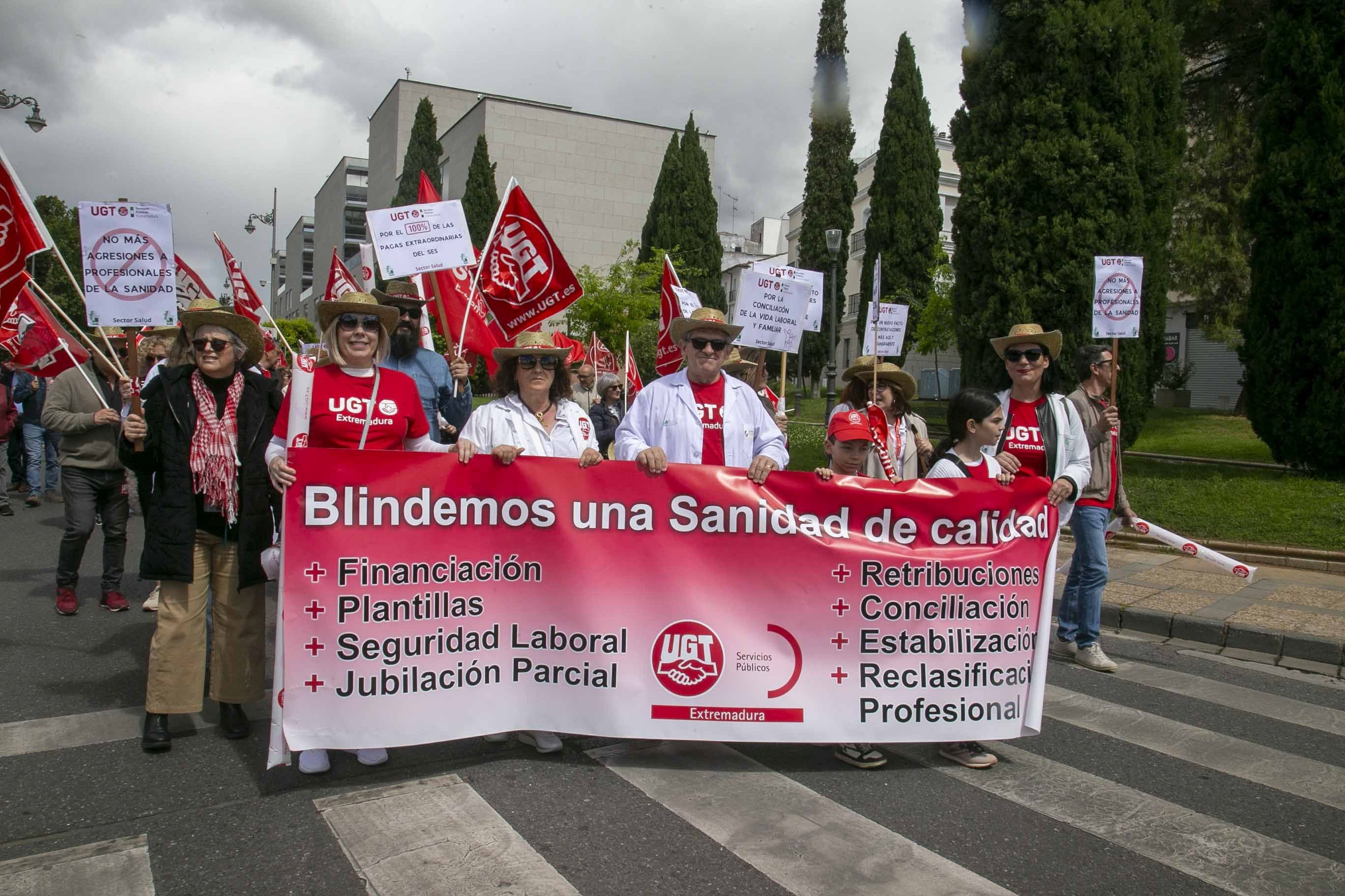 Fotos de la concentración en Mérida por el Primero Mayo