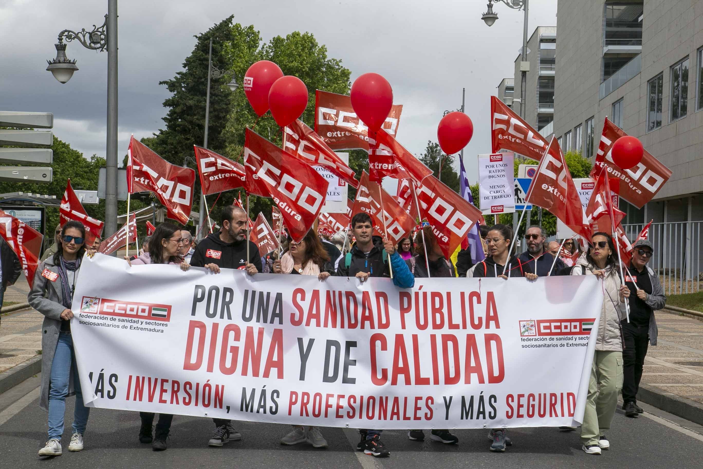 Fotos de la concentración en Mérida por el Primero Mayo