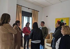 Reunión mantenida en la residencia de mayores de Villafranca.