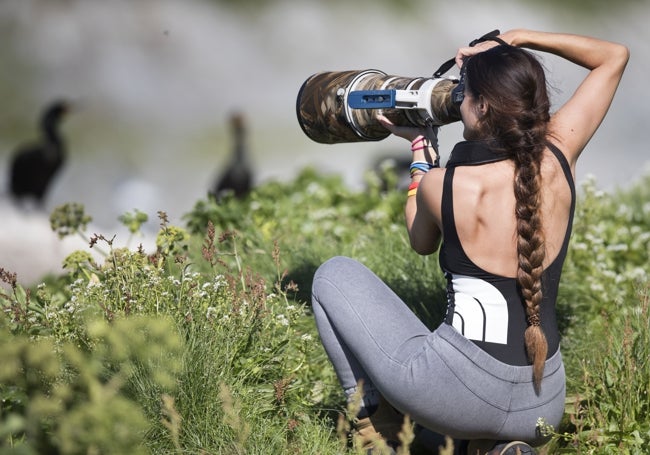 Rodríguez, durante una sesión de fotografía de naturaleza.