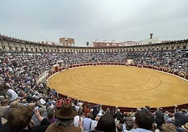 Plaza de toros de Almendralejo, el pasado marzo.