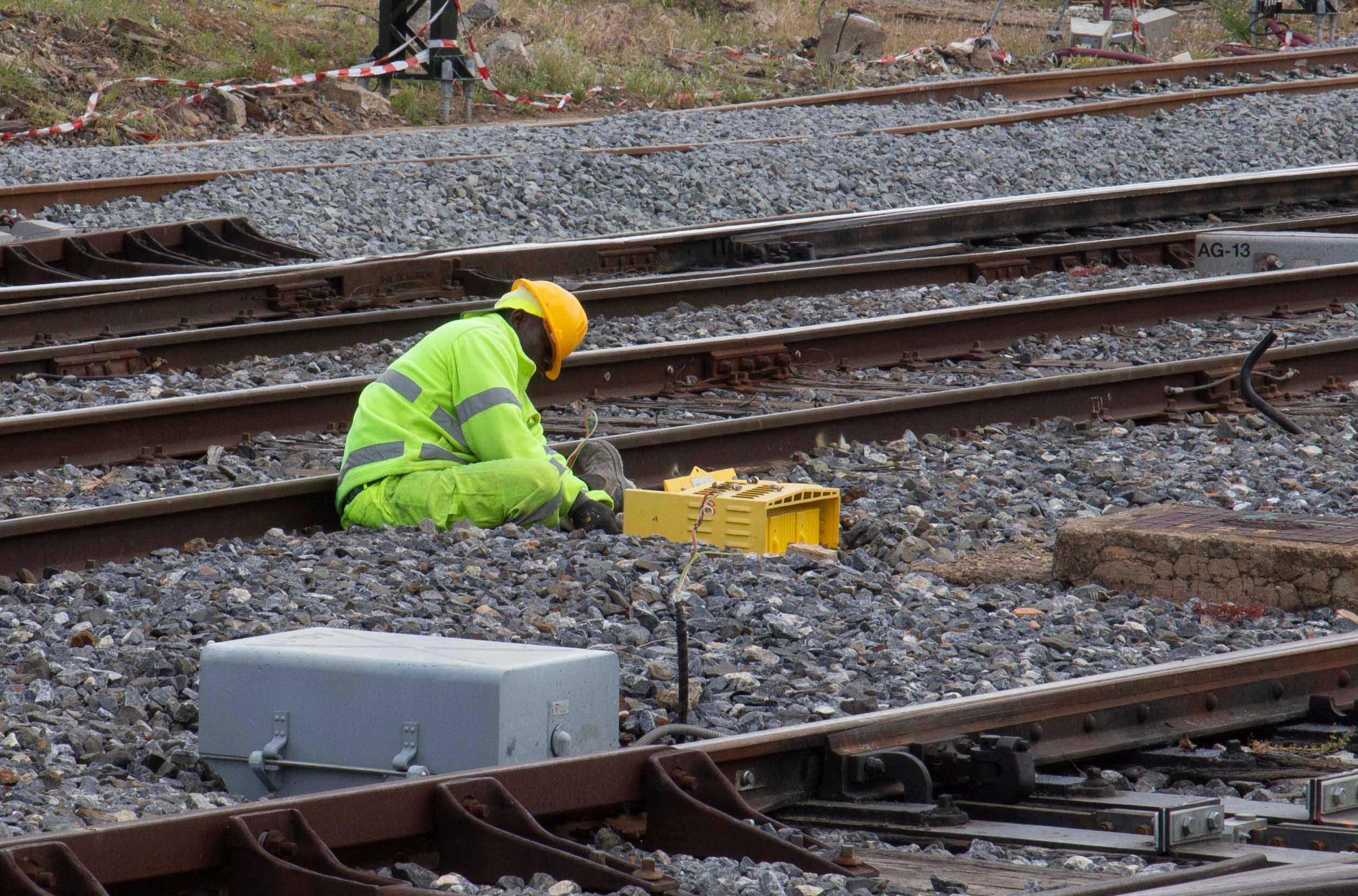 Obras del tren en Mérida