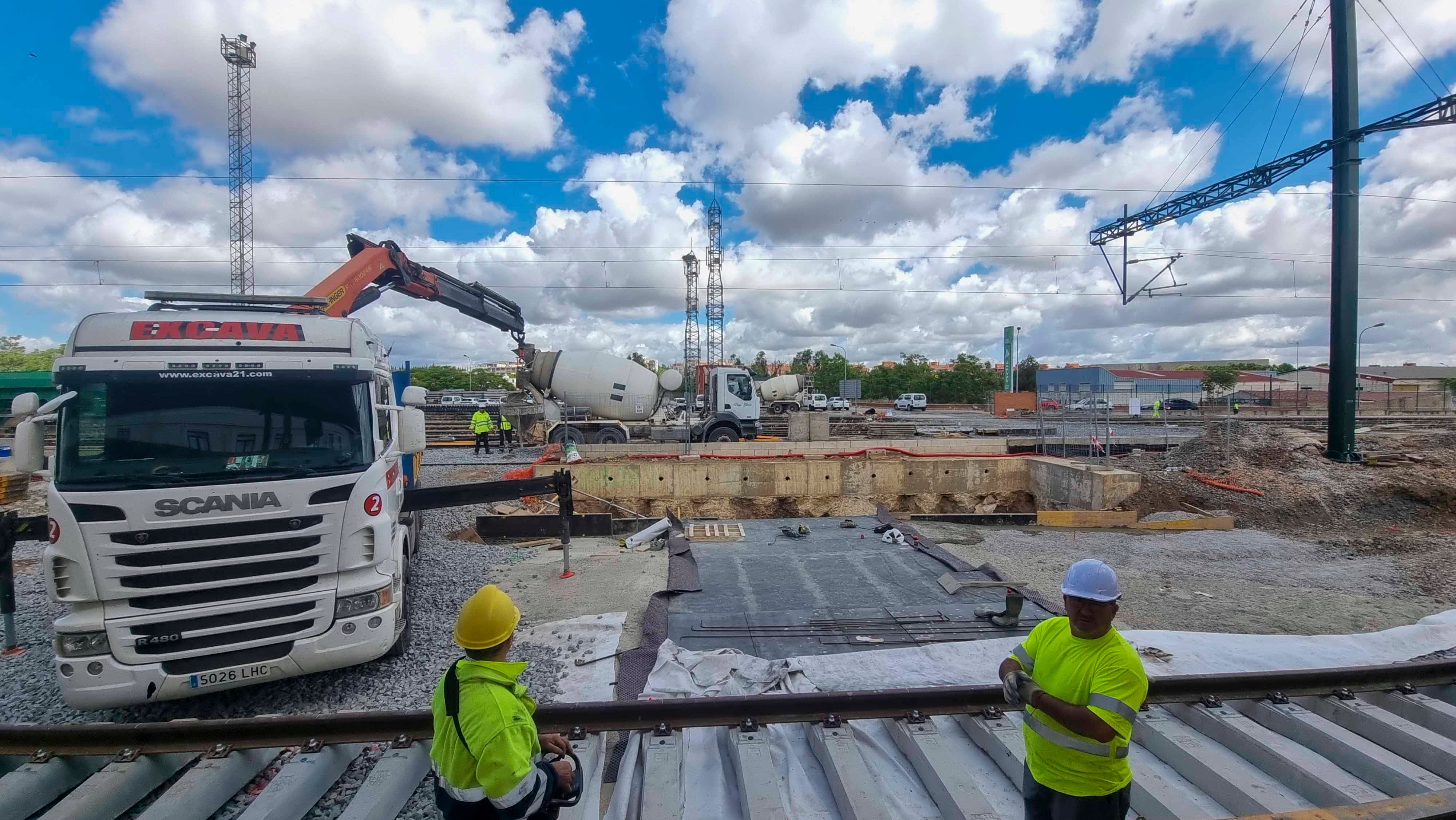 Obras del tren en Mérida