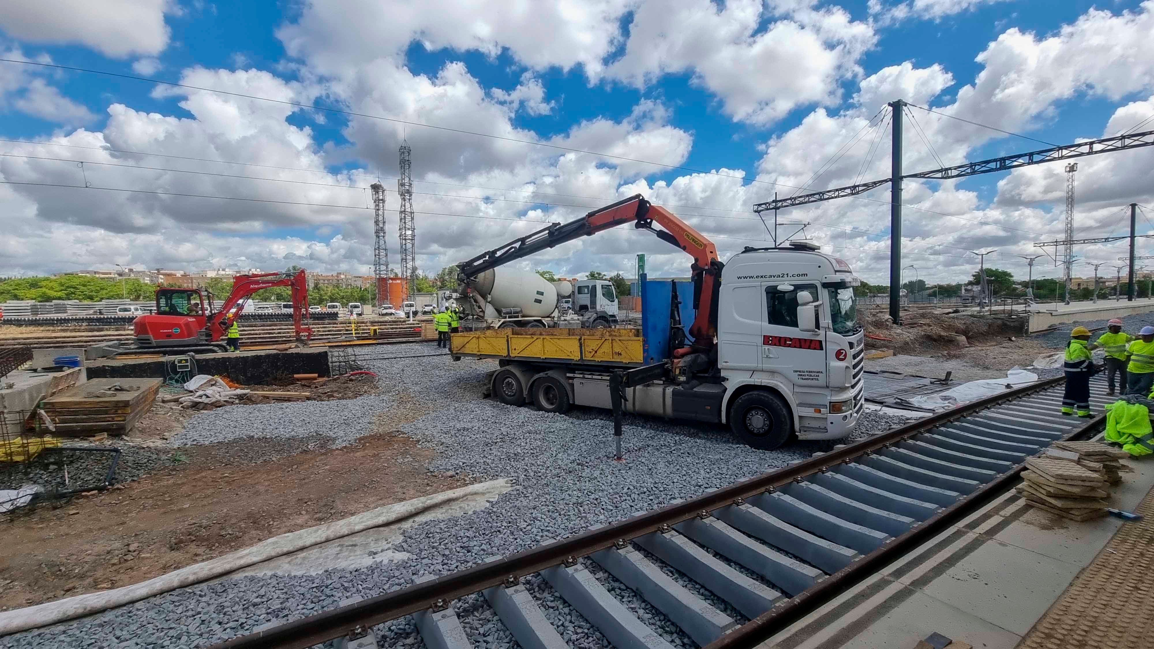 Obras del tren en Mérida