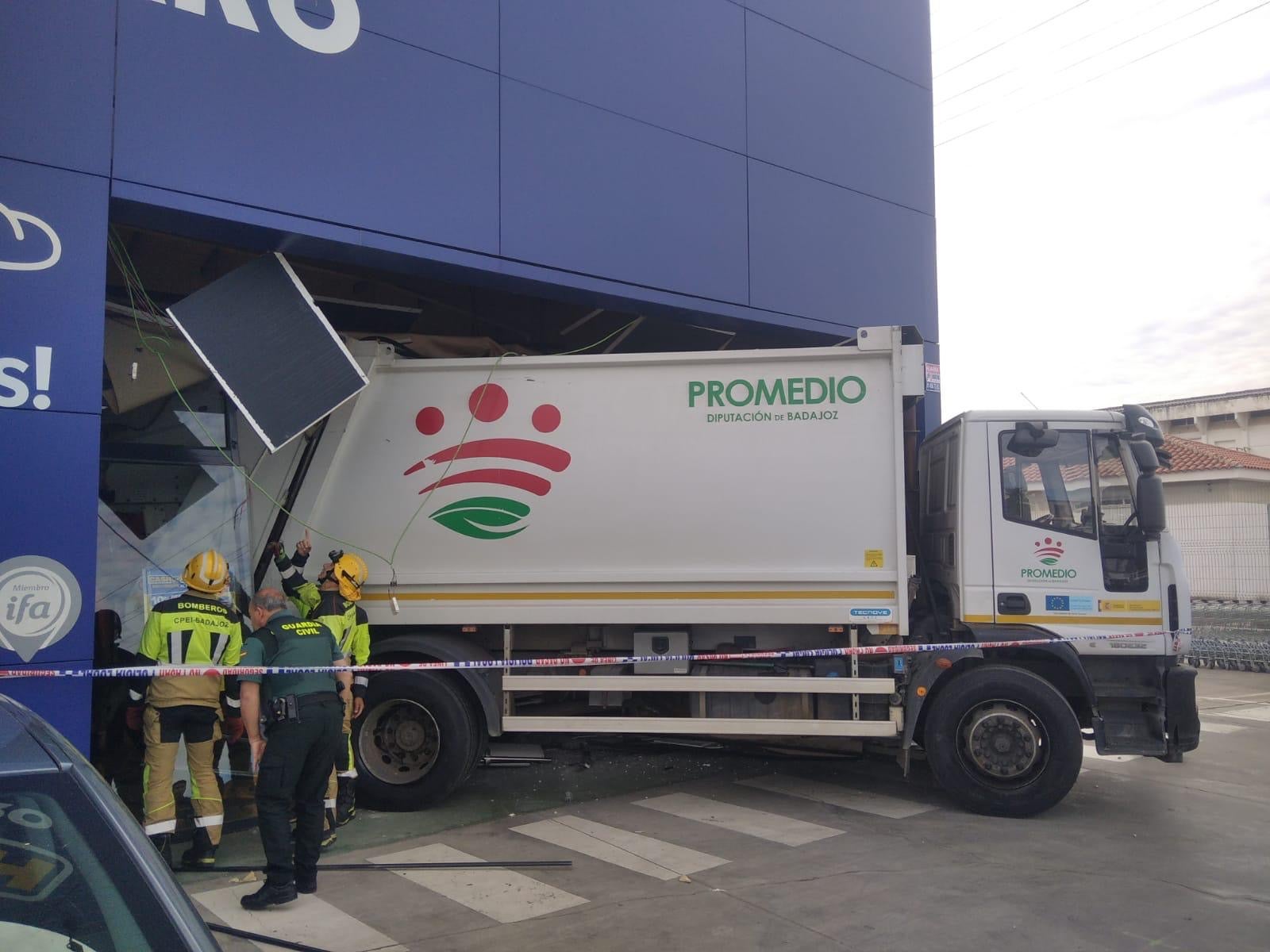 El camión de Promedio accidentado.