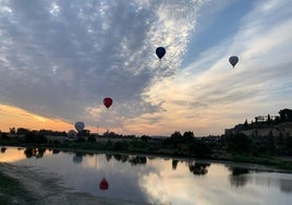 Globos esta mañana en la zona de El Pico.