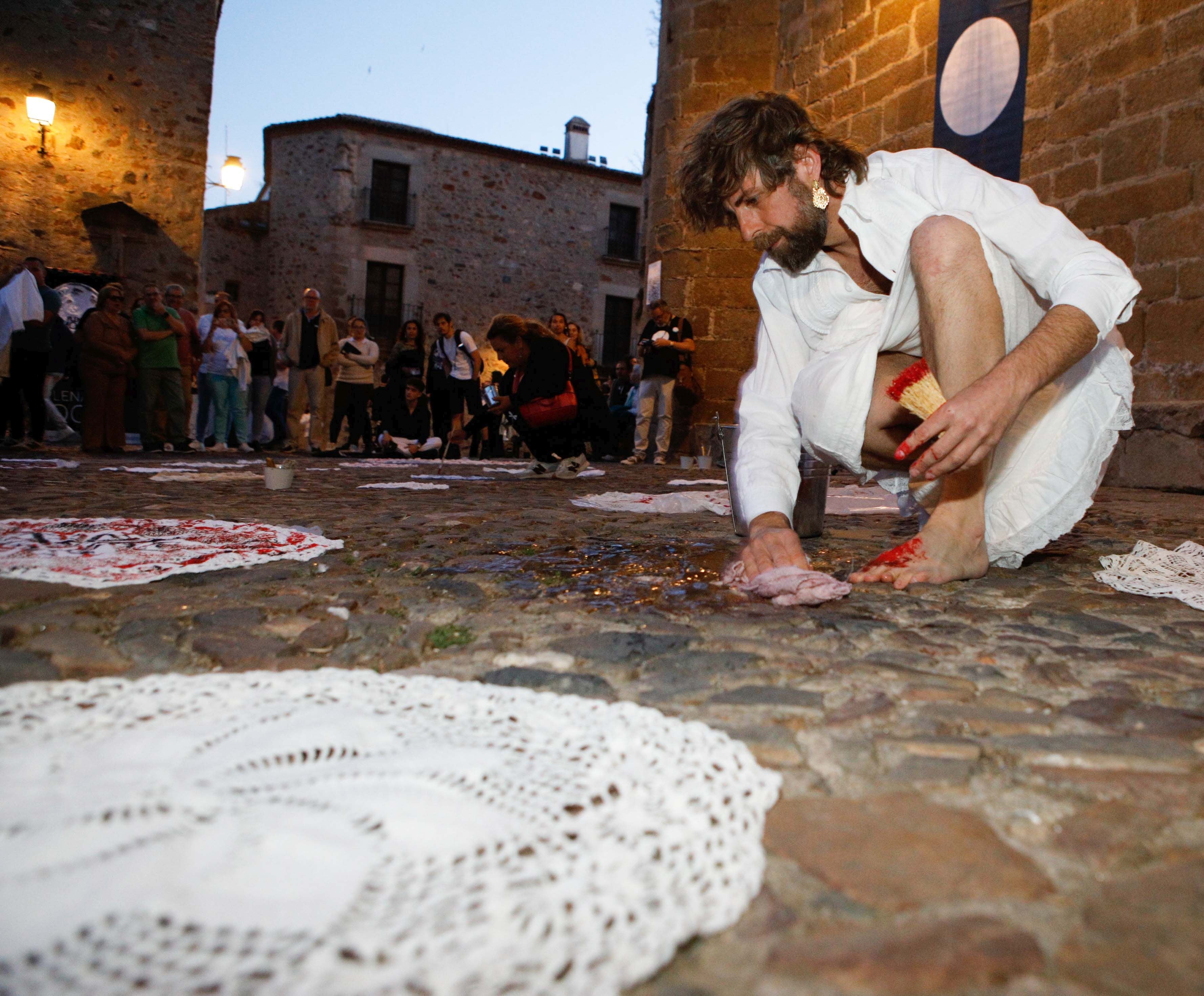 El actor cacereño Santi Senso en el festival Plena Moon. 