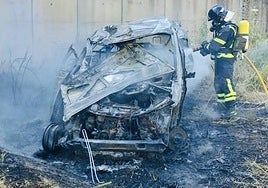 Estado en el que ha quedado la furgoneta.