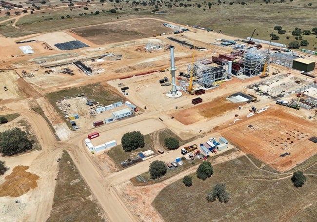 Estado de construcción de la planta de biomasa de Logrosán.