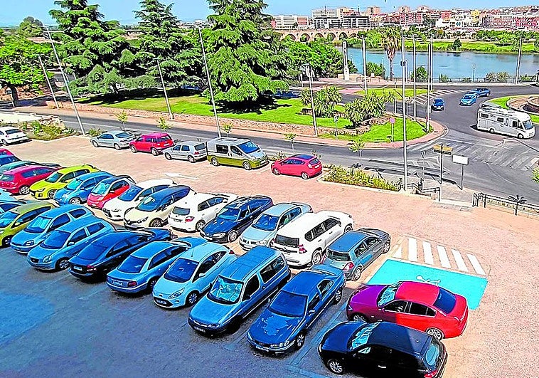 Vista del aparcamiento ayer.