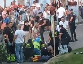 La víctima fue atendida por los servicios médicos al salir de los toros en Cáceres.