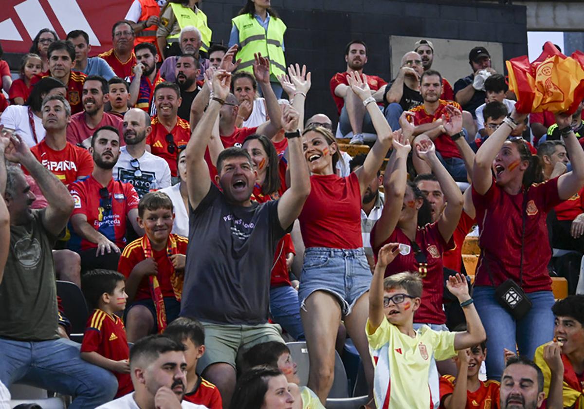 Imágenes del partido entre España y Andorra en Badajoz (II)