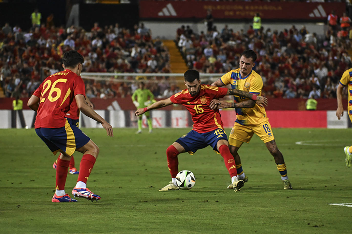 Imágenes del partido entre España y Andorra en Badajoz (II)