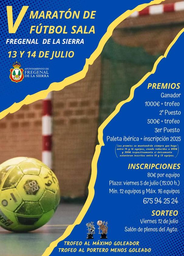 Inscripciones para la maratón de Fútbol Sala de Fregenal de la Sierra