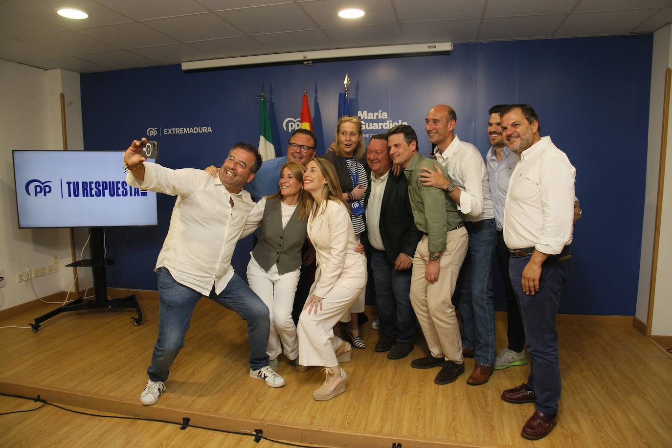 El PP celebra el resultado de las elecciones europeas en Extremadura