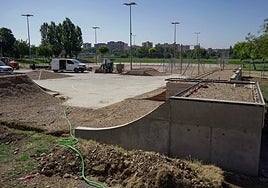 Estado actual de las obras del skate park.