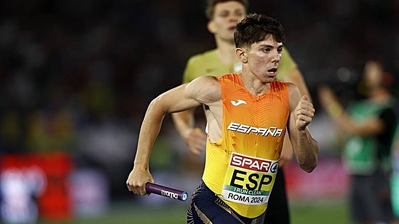 David García Zurita, quinto con el 4x400 español en el Europeo