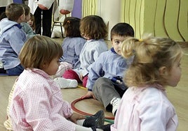 Niños en una escuela infantil de la región en una imagen de archivo.