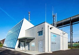 Pequeña planta de hidrógeno verde.