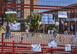 Homenaje a Carmen Tejero en Los Glacis, el colegio en el que daba clases.