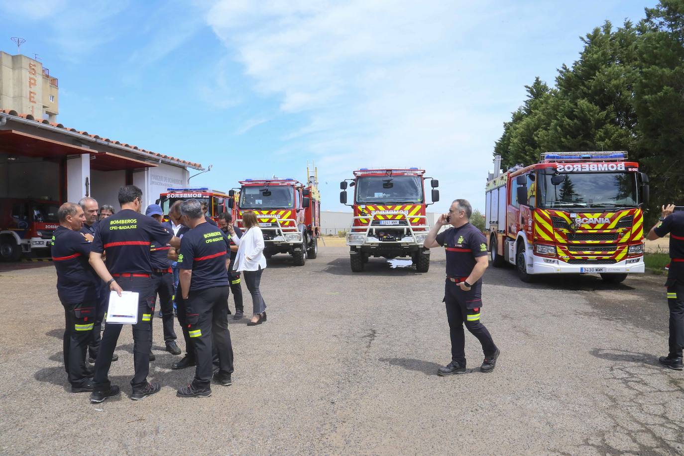 Así son los cuatro nuevos camiones que estrena el Consorcio de Bomberos de la Diputación de Badajoz