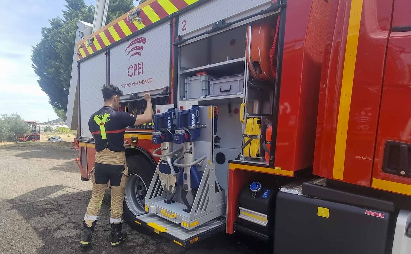 Así son los cuatro nuevos camiones que estrena el Consorcio de Bomberos de la Diputación de Badajoz