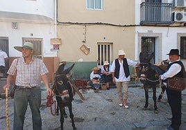 Vecinos en una de las recreaciones anteriores.