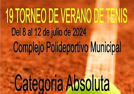 Inscripciones para el 19 Torneo de Verano de Tenis