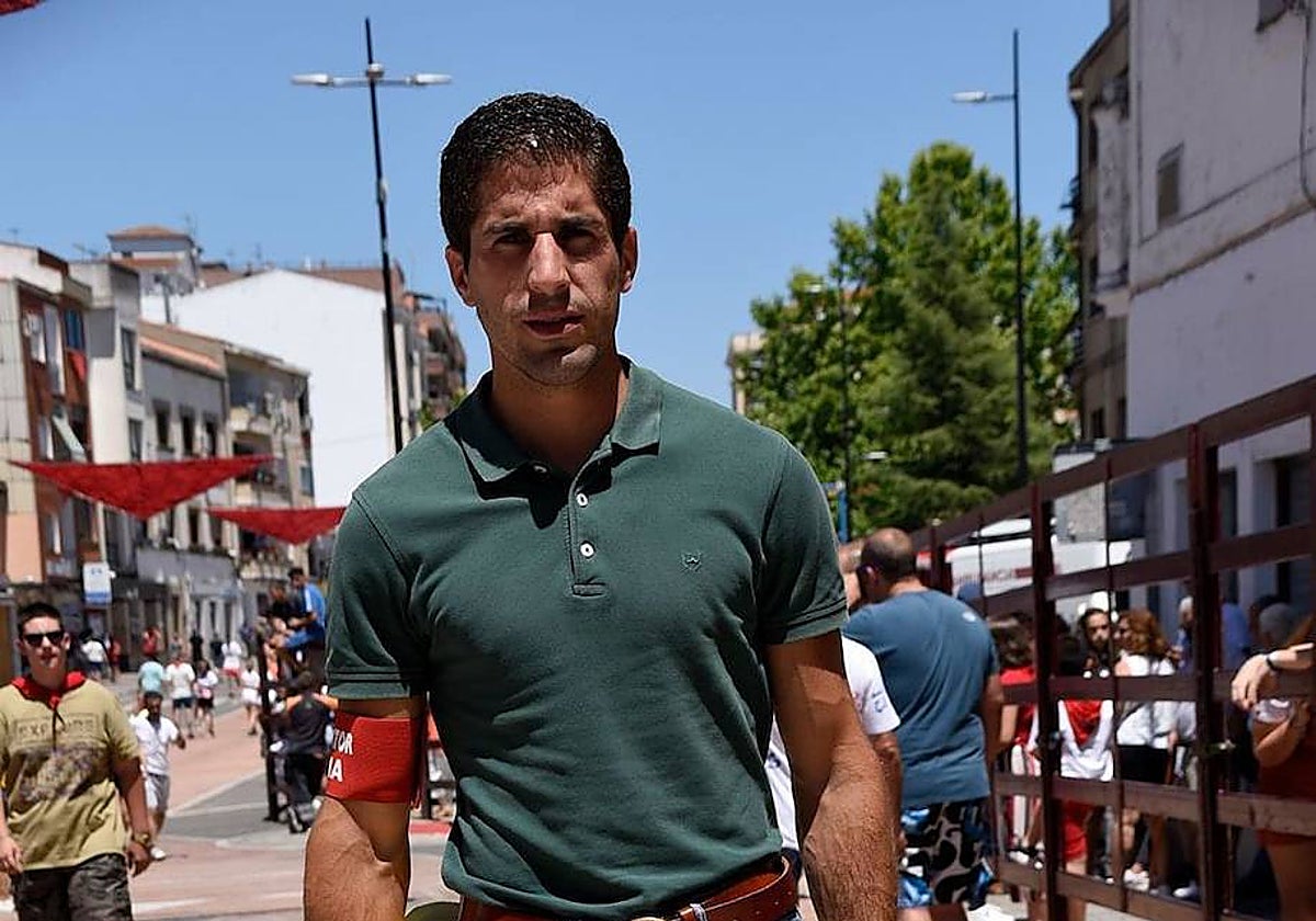 Rafael Cerro (Saucedilla, 1993) en los Sanjuanes de Coria.